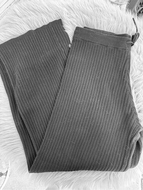 Victoria's Secret PINK Ribbed Knit Pants in Black